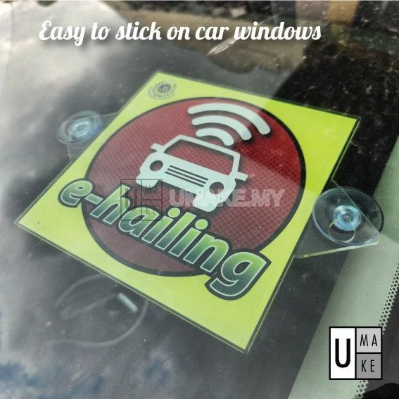 Acrylic E-Hailing Sign with Suction Cup (2pcs)