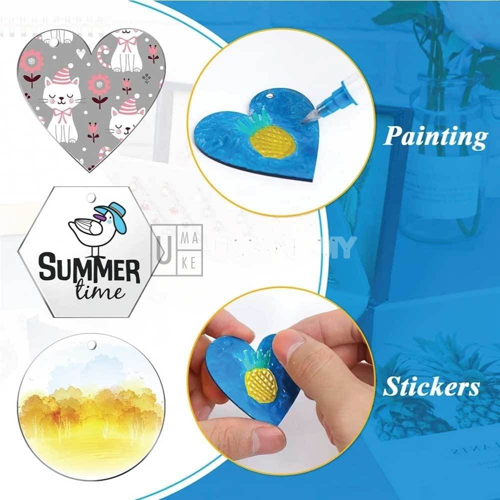 Clear Acrylic Blank Keychain (DIY, 10pcs)