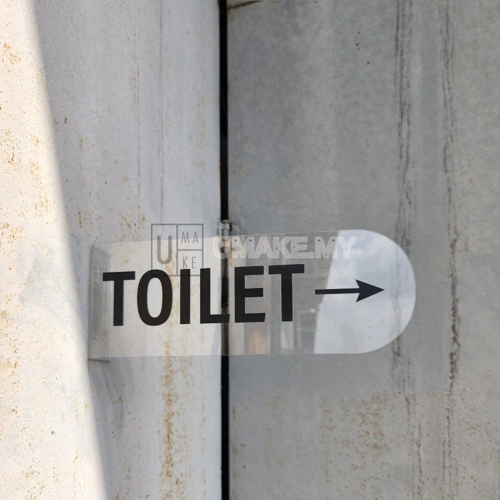 Toilet Direction Signage with Arrow