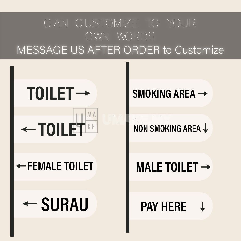 Toilet Direction Signage with Arrow