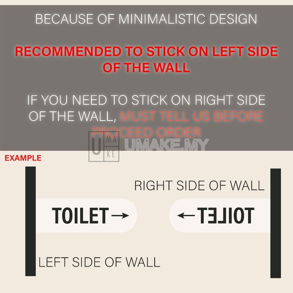 Toilet Direction Signage with Arrow