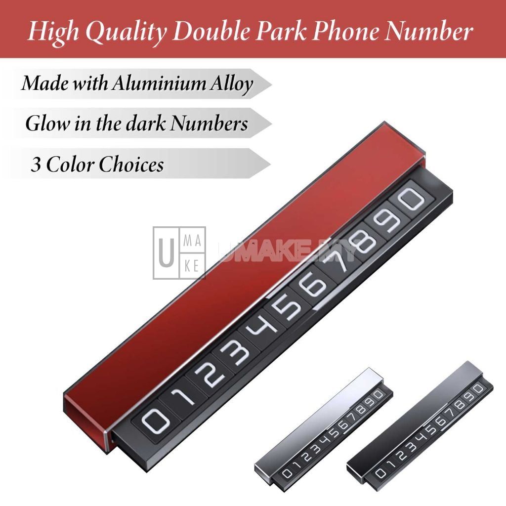 Metal Double Parking Phone Number Plate