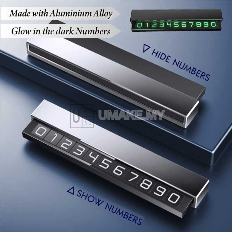 Metal Double Parking Phone Number Plate