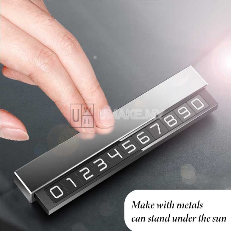 Metal Double Parking Phone Number Plate