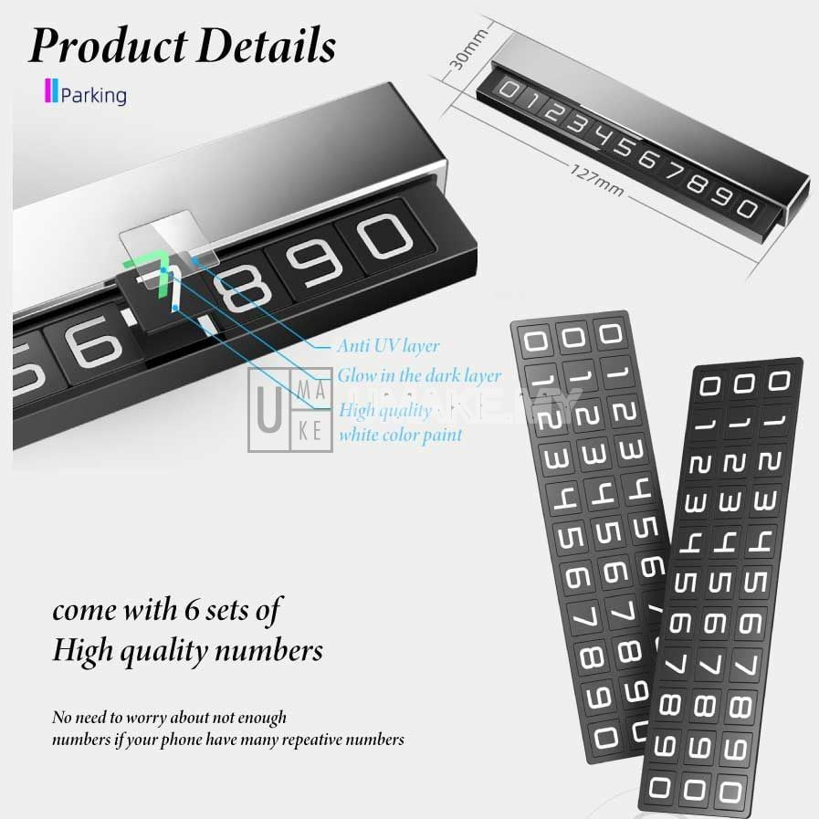Metal Double Parking Phone Number Plate