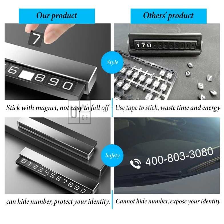 Metal Double Parking Phone Number Plate