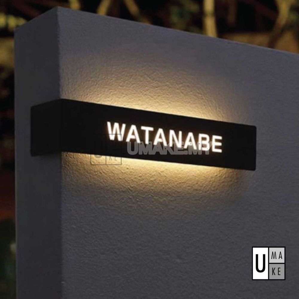 Stainless Steel LED House Number Plate