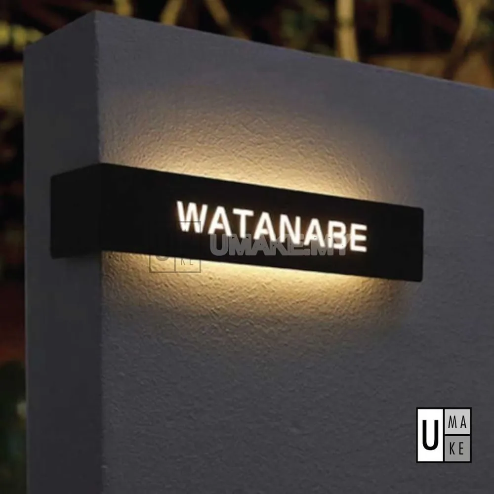 Stainless Steel LED House Number Plate