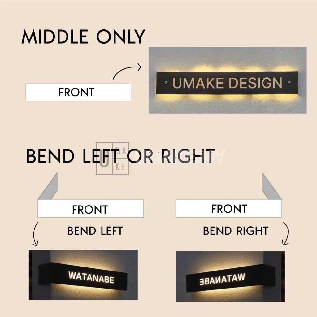 Stainless Steel LED House Number Plate