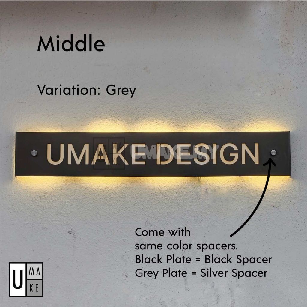 Stainless Steel LED House Number Plate