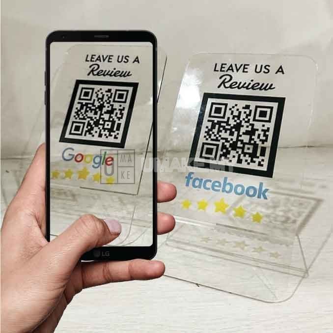 5-Star Review QR Code Stand