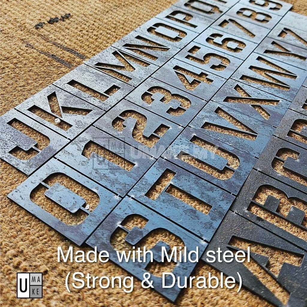 Mini Steel Stencil Plate (A-Z / 0-9) — 3cm set