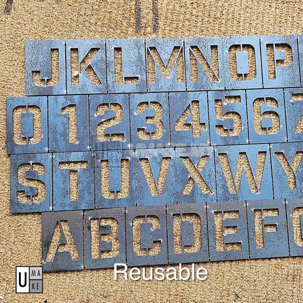 Mini Steel Stencil Plate (A-Z / 0-9) — 3cm set
