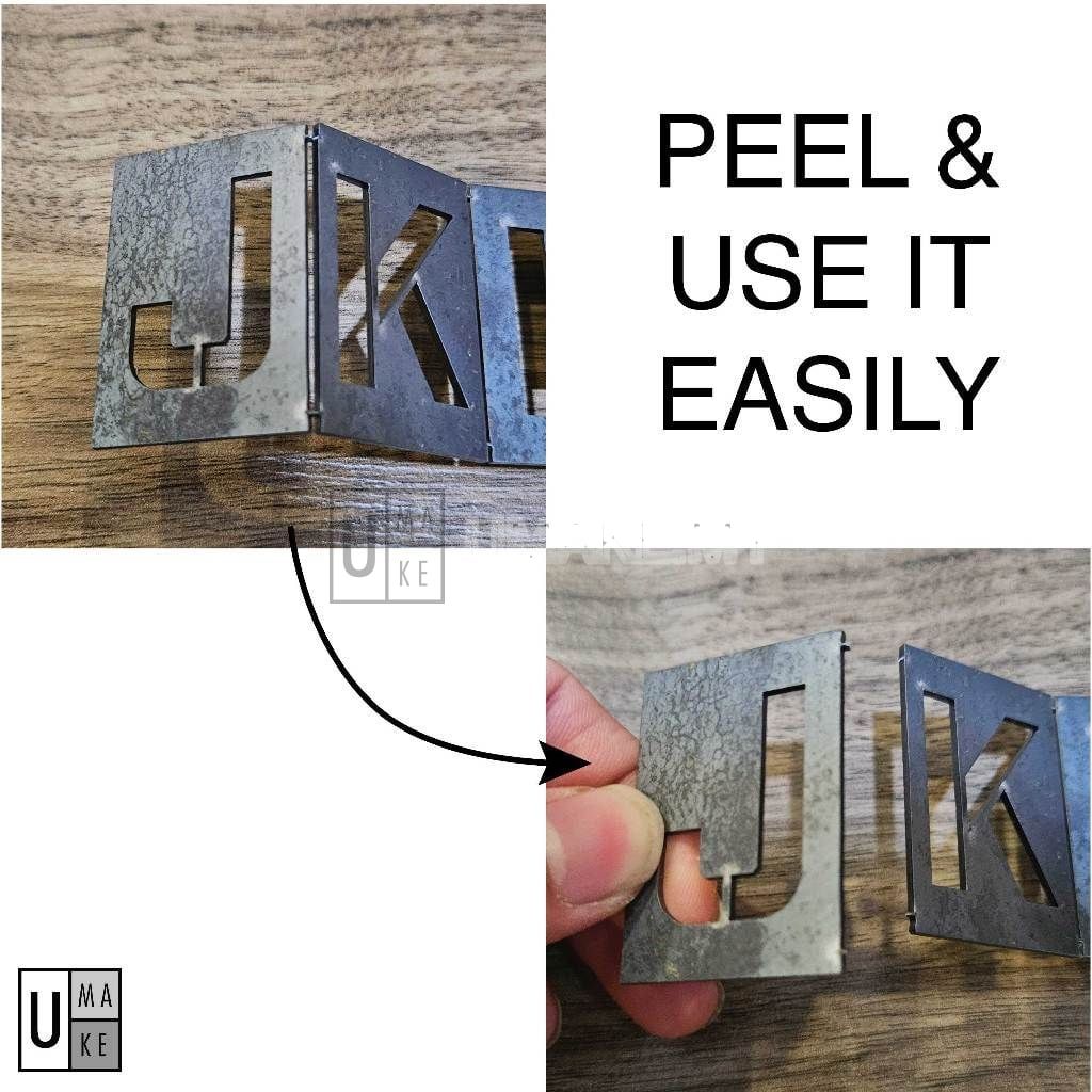 Mini Steel Stencil Plate (A-Z / 0-9) — 3cm set