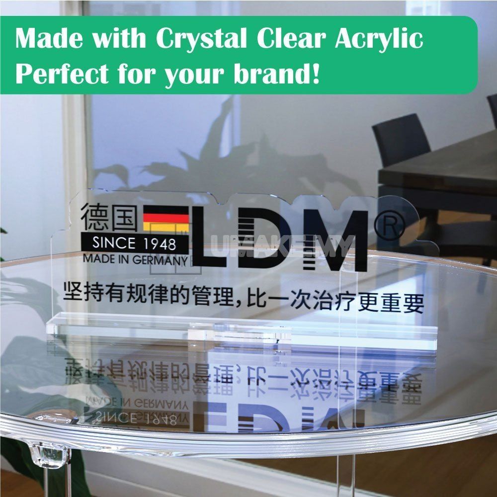 Custom Acrylic Logo Table Sign