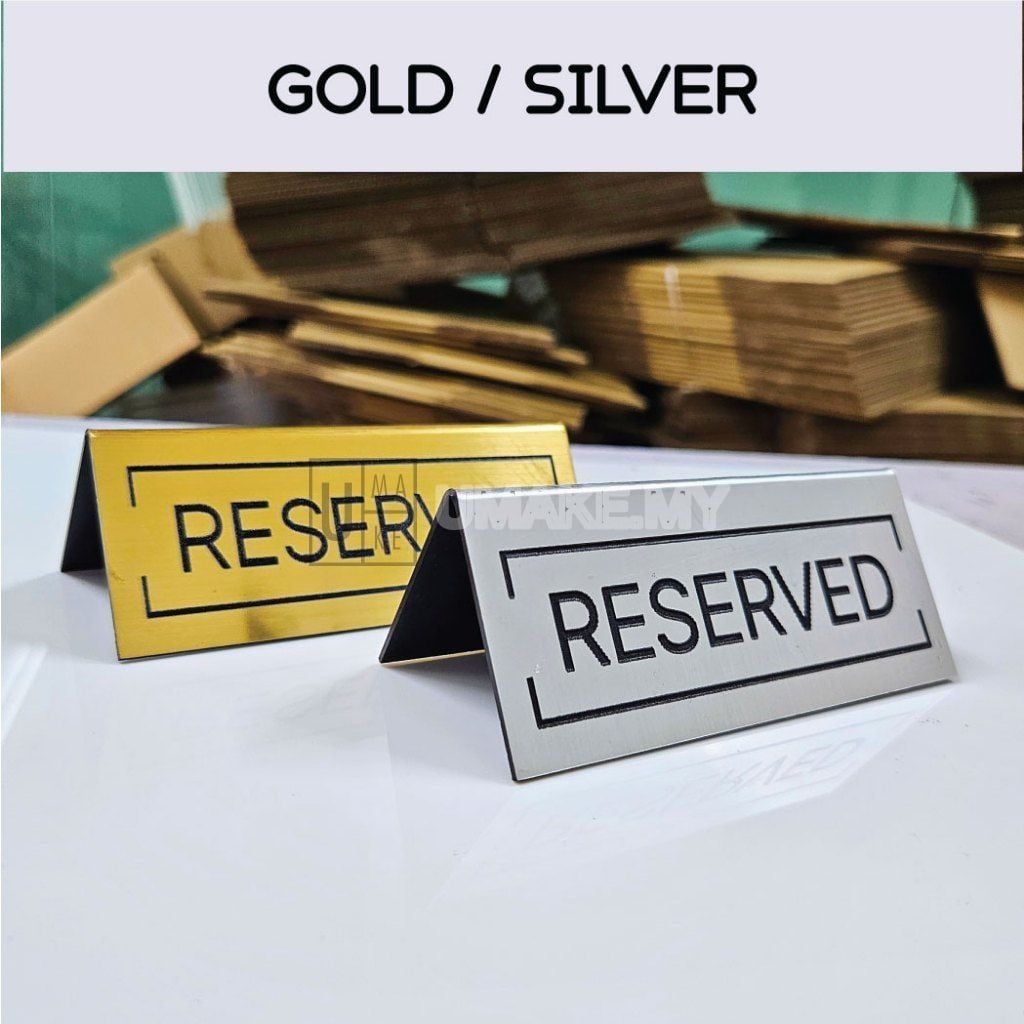 Acrylic Reserved Table Sign