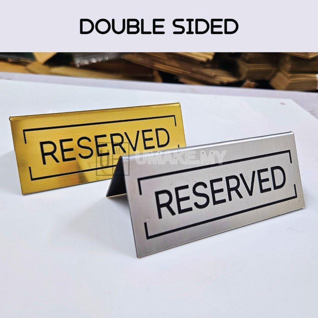 Acrylic Reserved Table Sign