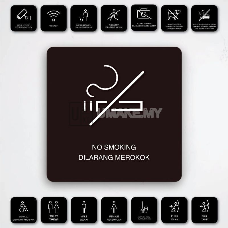 Minimalist Acrylic Sign (Square 10cm)