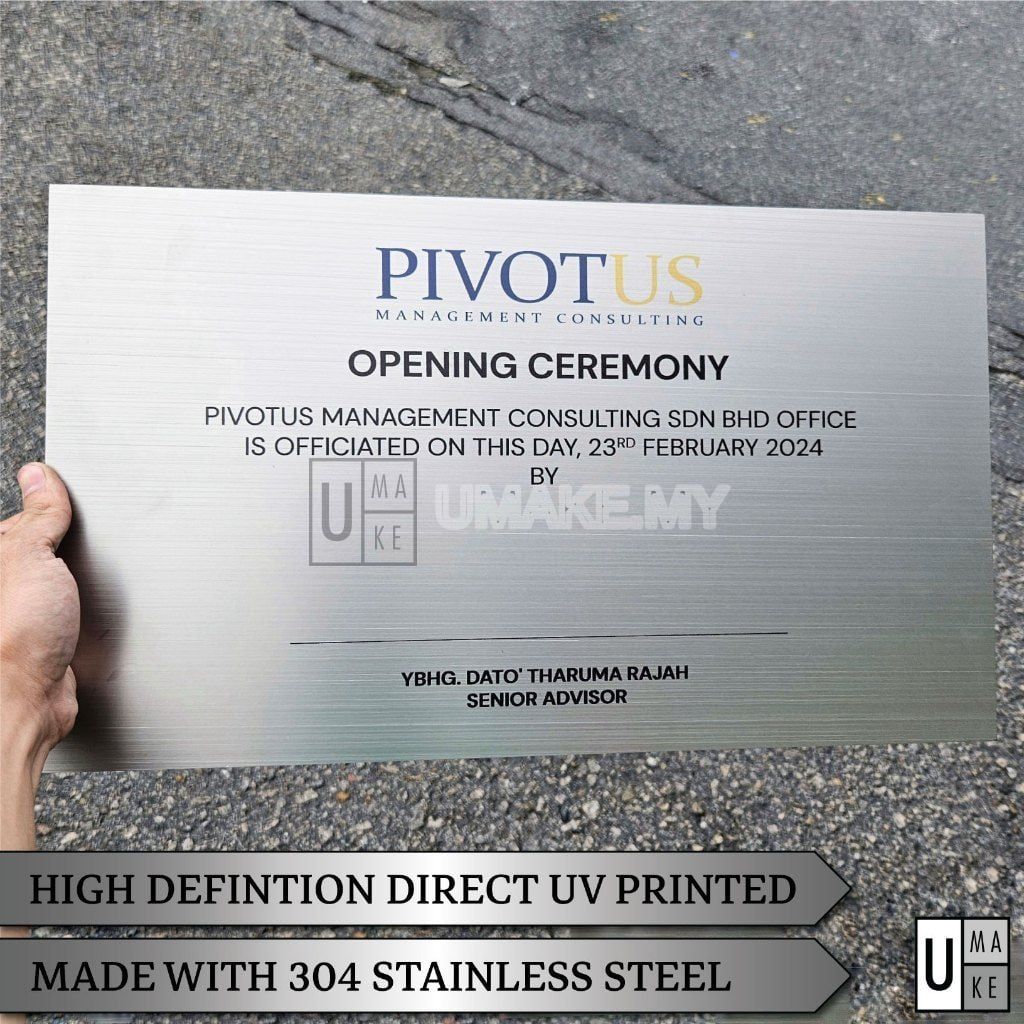 Stainless Steel Business Signboard