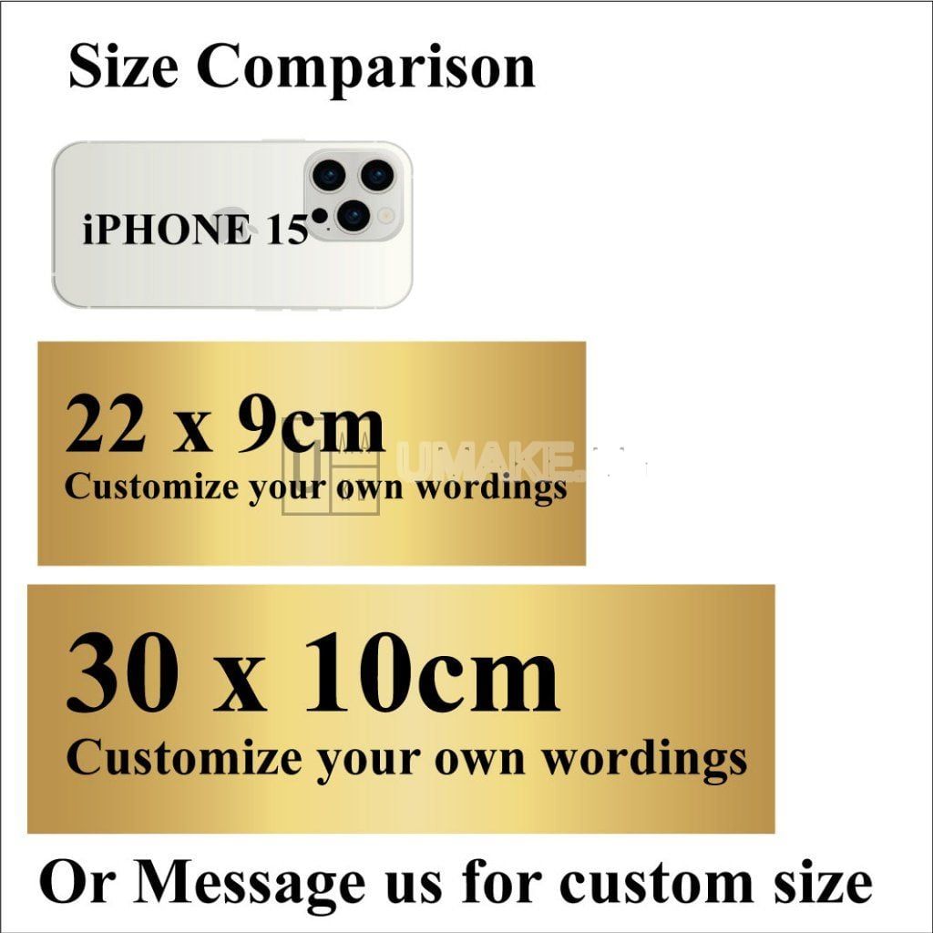 Mirror Acrylic Office Door Sign (Custom Text)