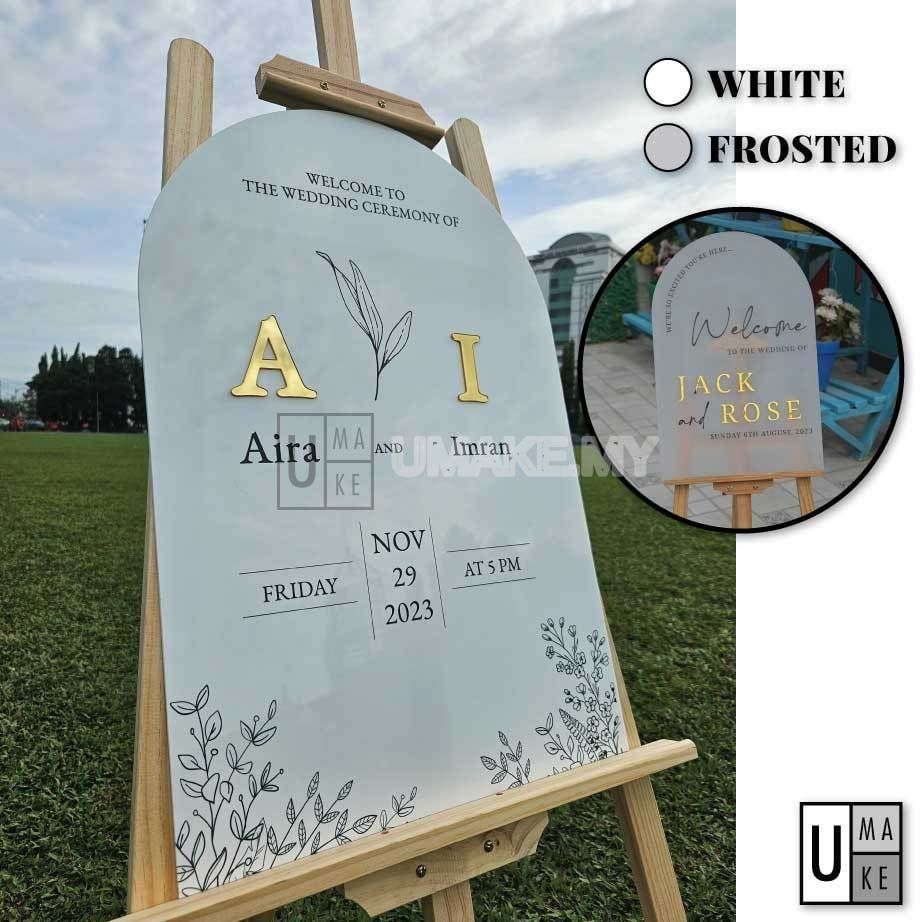 Custom Acrylic Wedding Welcome Board