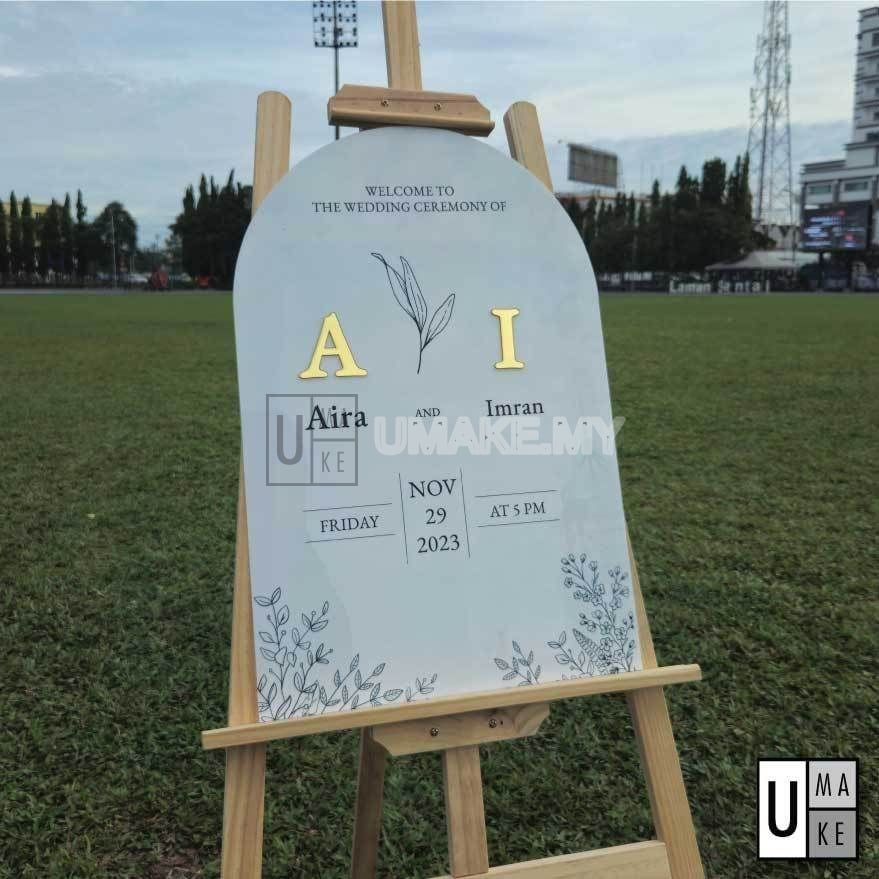 Custom Acrylic Wedding Welcome Board