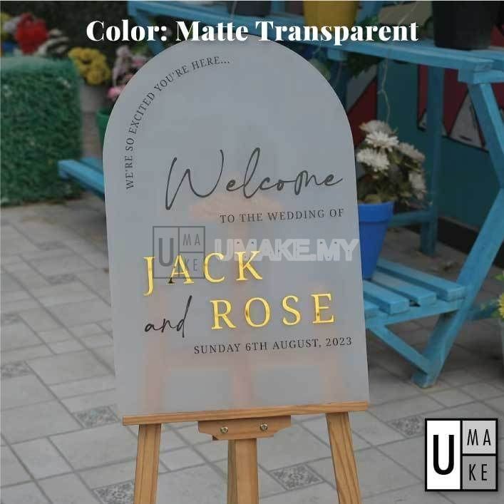 Custom Acrylic Wedding Welcome Board