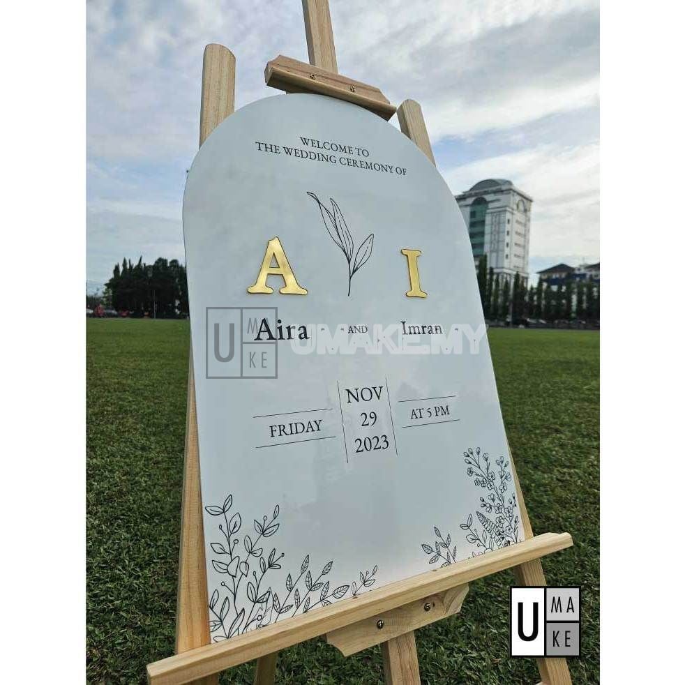 Custom Acrylic Wedding Welcome Board