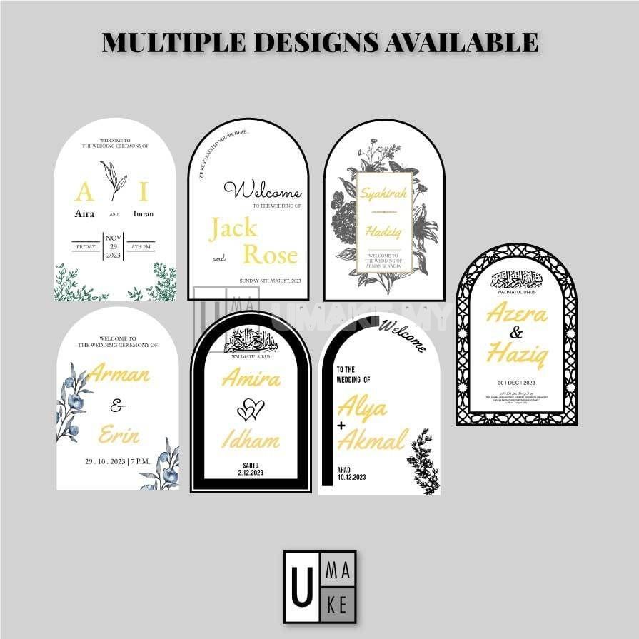 Custom Acrylic Wedding Welcome Board