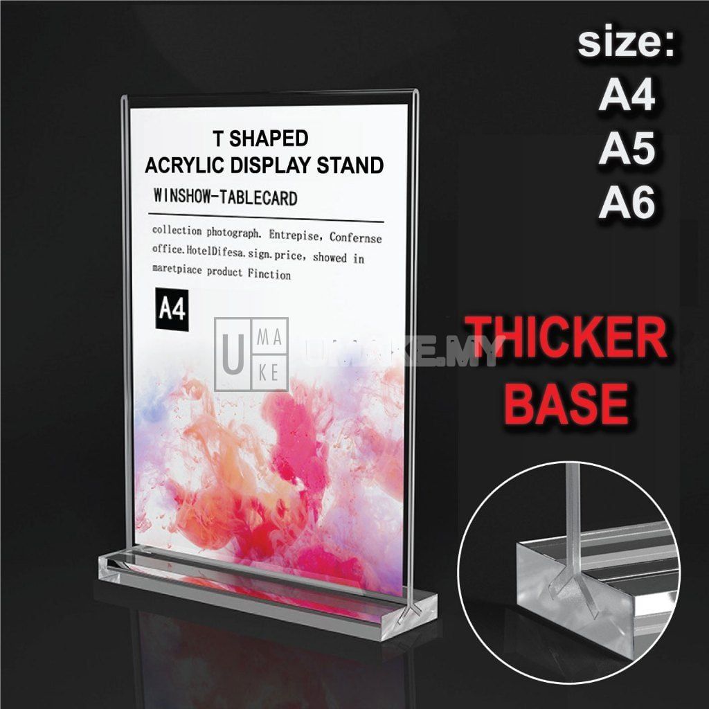 Acrylic T-Shape Display Stand