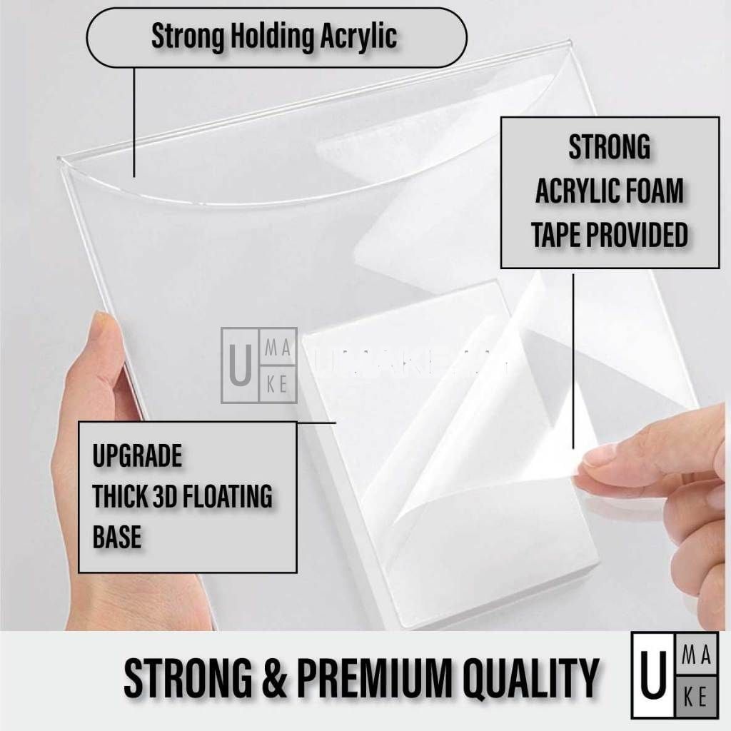 No-Drill Acrylic Wall Display Frame