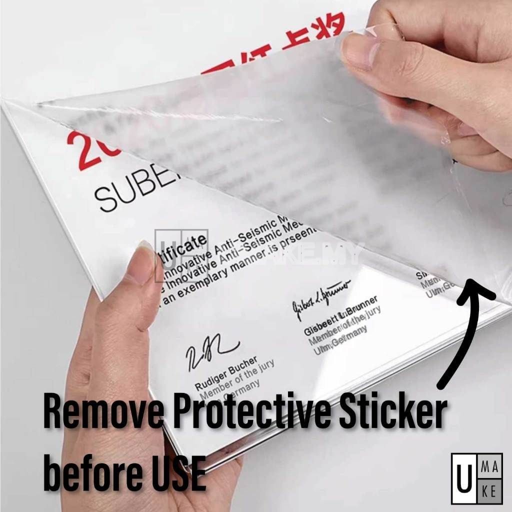 No-Drill Acrylic Wall Display Frame