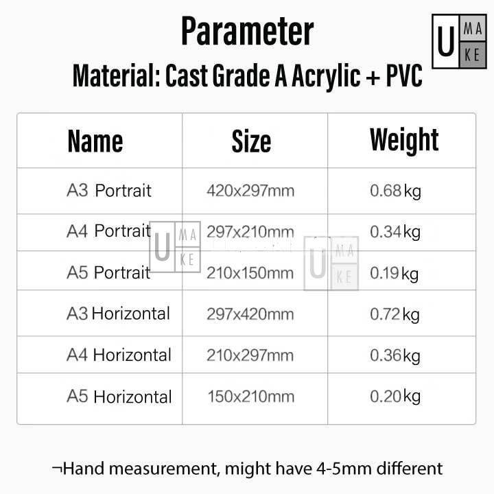 No-Drill Acrylic Wall Display Frame