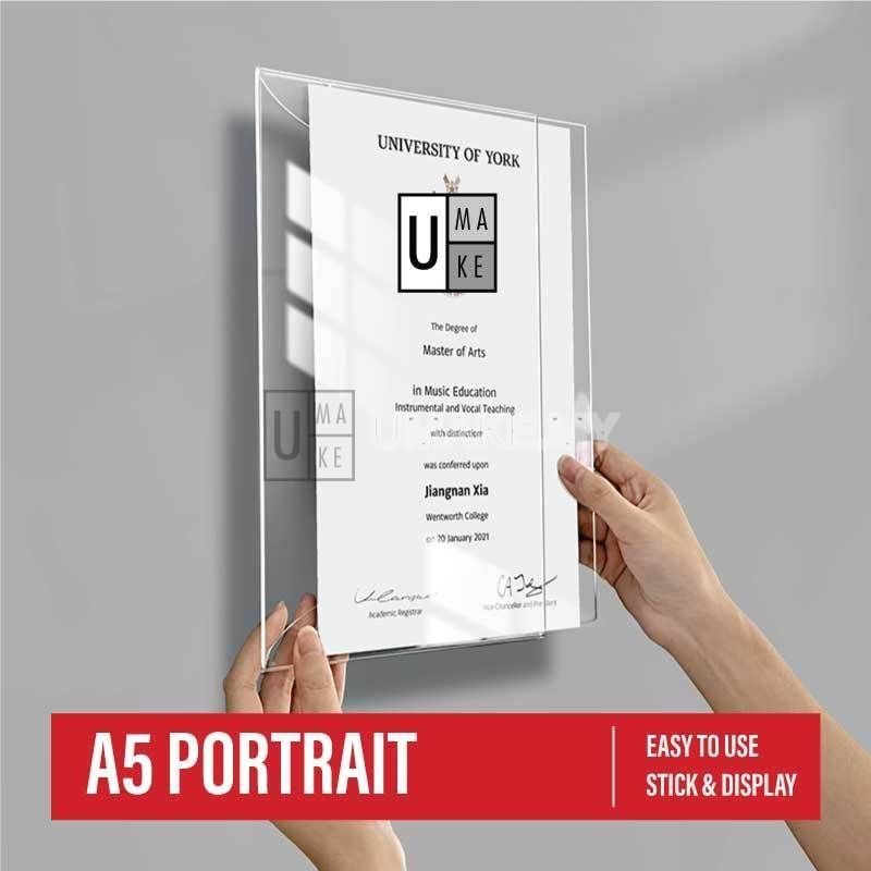 No-Drill Acrylic Wall Display Frame