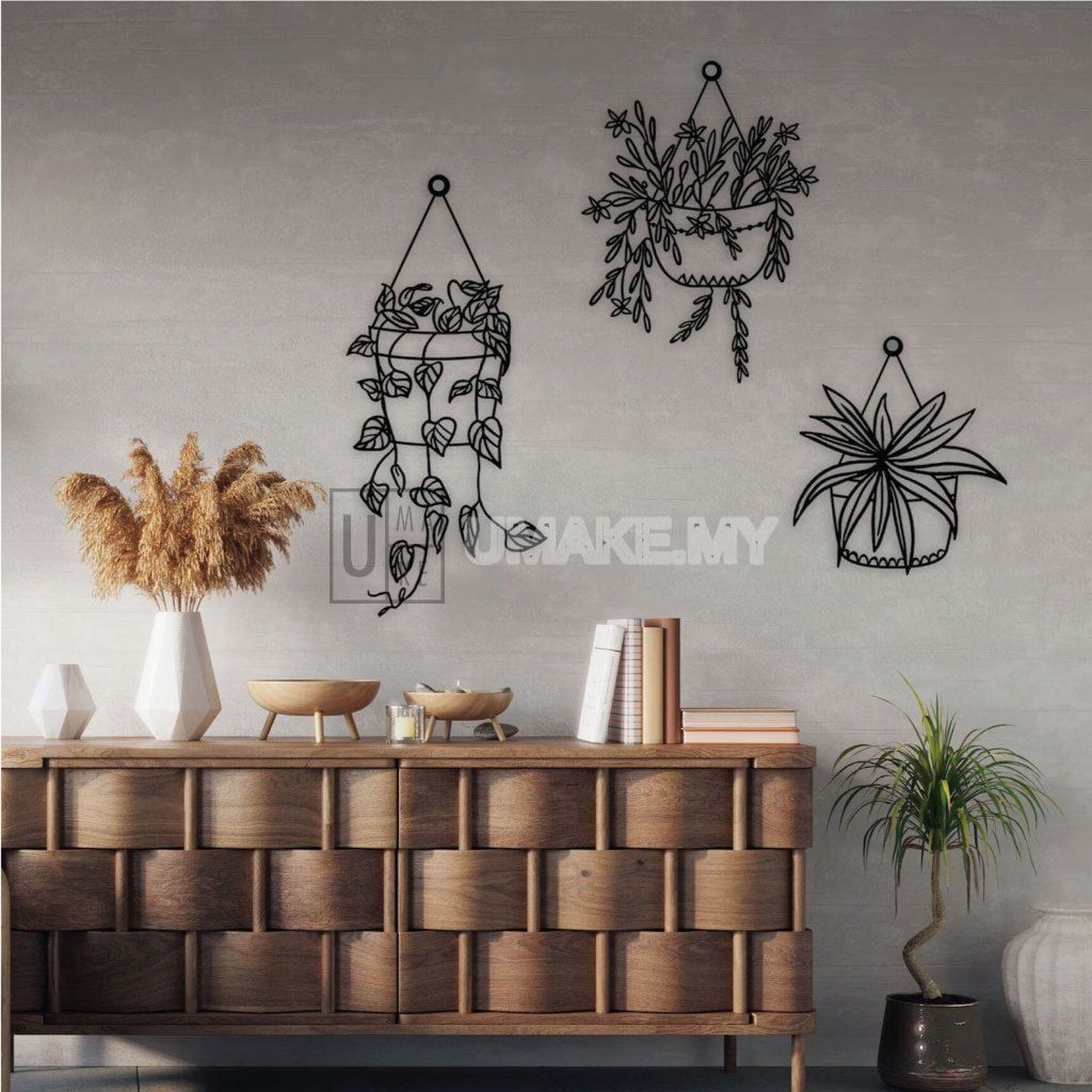 Metal Wall Art — Flower in Pot