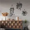 Metal Wall Art — Flower in Pot view 2