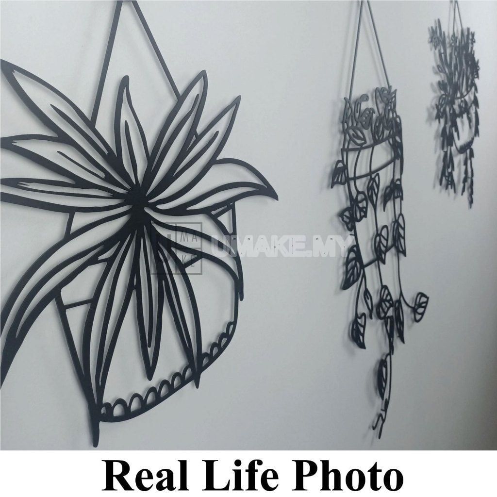 Metal Wall Art — Flower in Pot