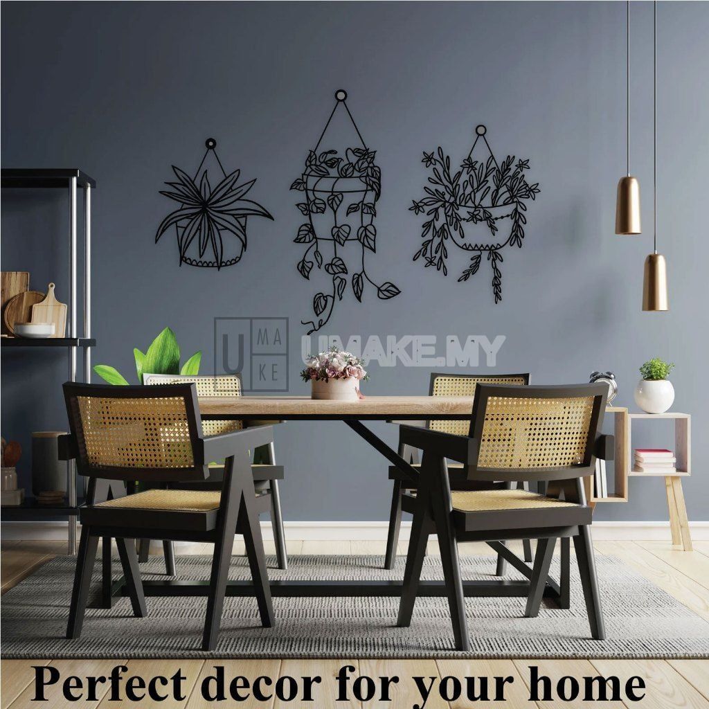 Metal Wall Art — Flower in Pot