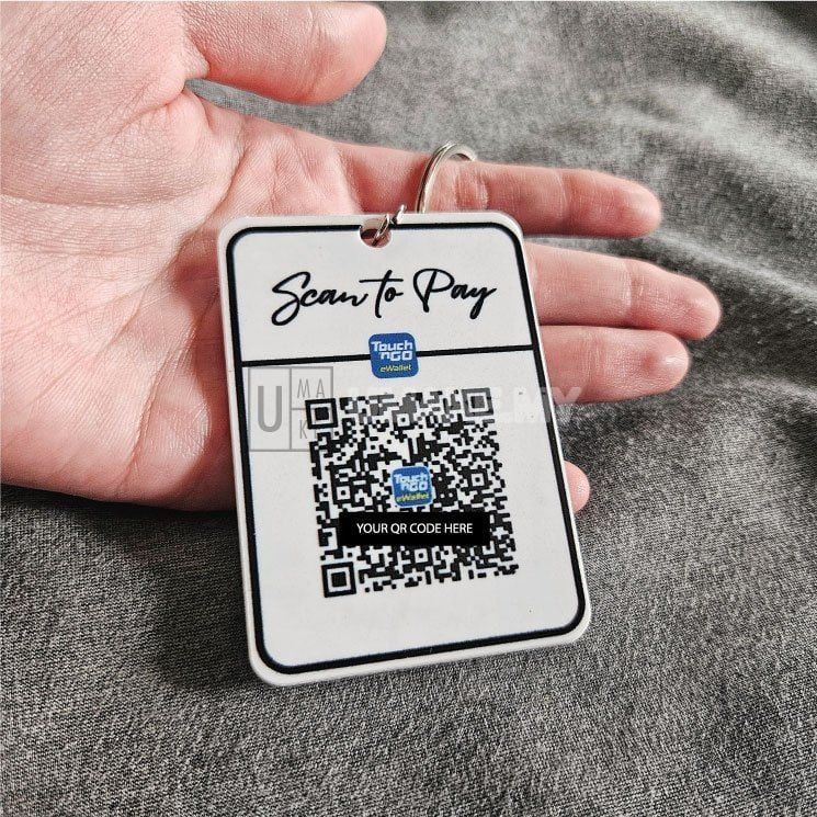 Acrylic QR Code Payment Keychain (DuitNow / TNG)