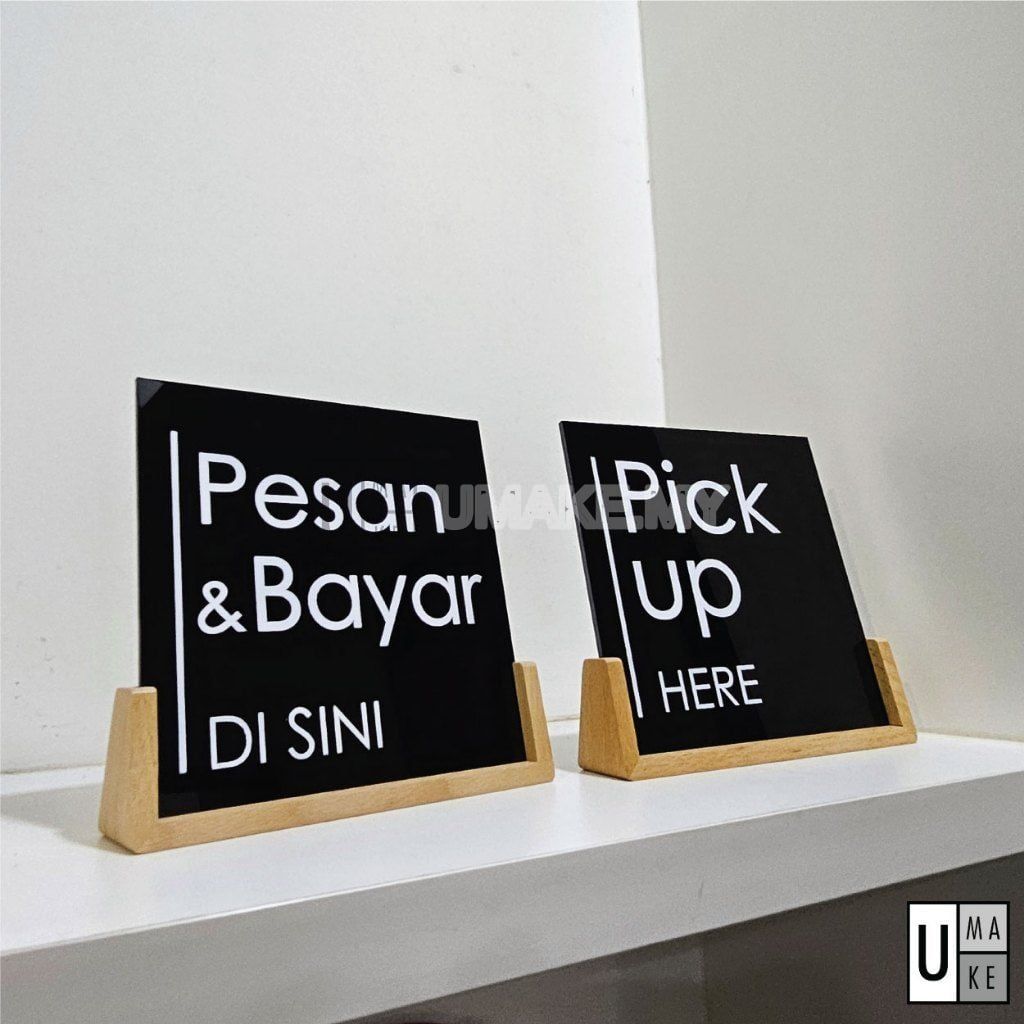 Acrylic Counter Sign Stand