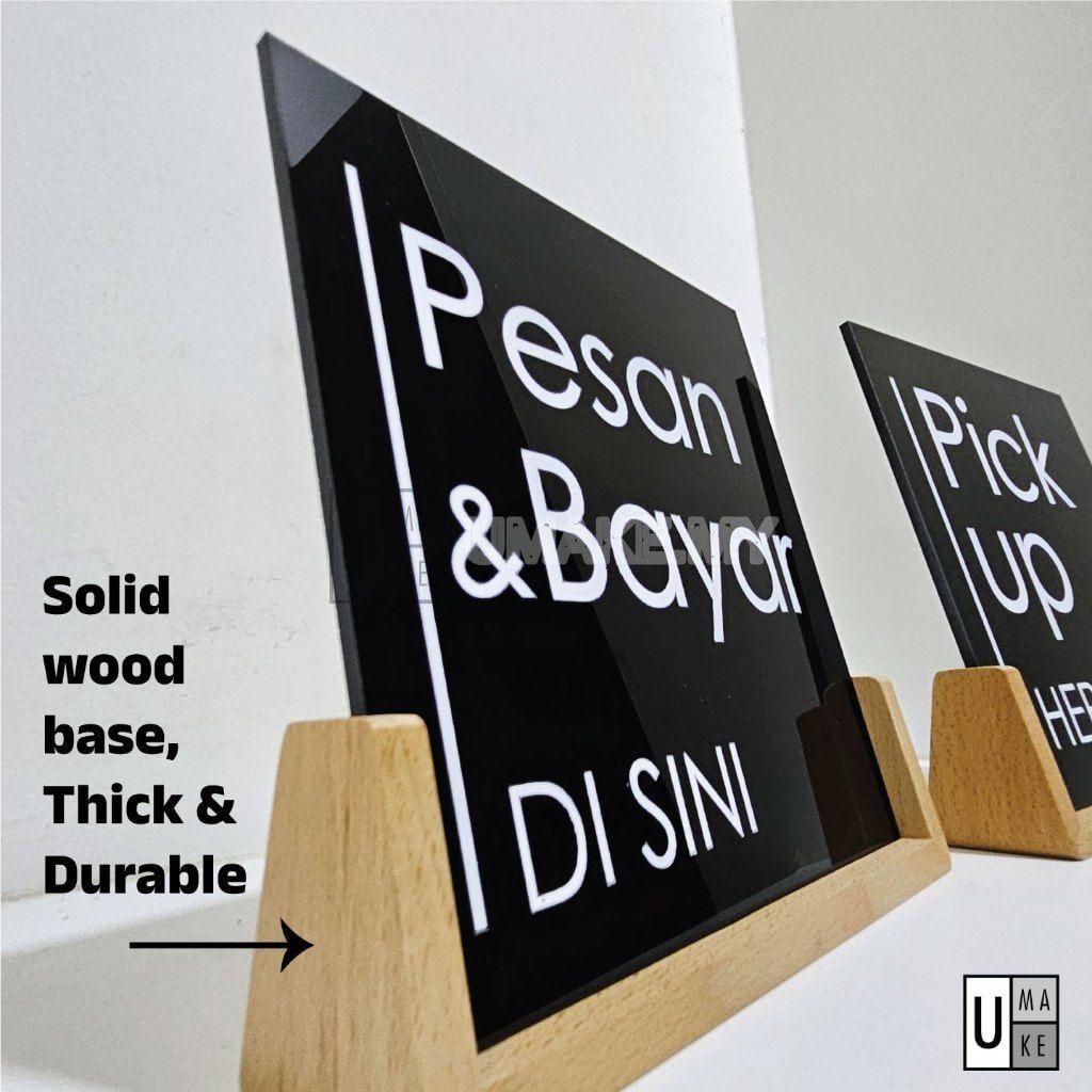 Acrylic Counter Sign Stand