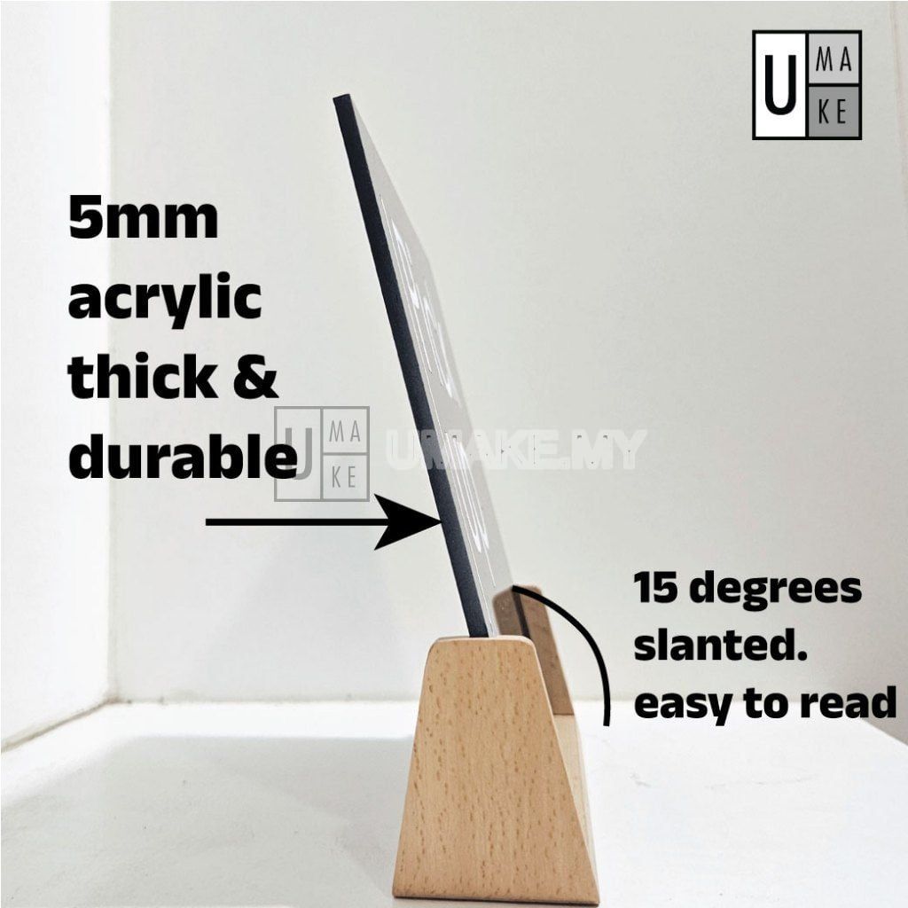 Acrylic Counter Sign Stand