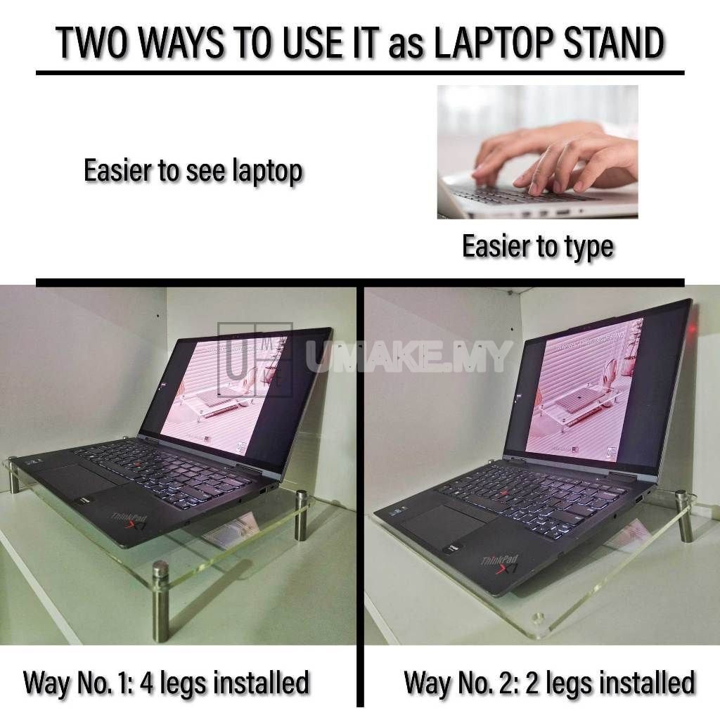 Acrylic Laptop & Monitor Stand