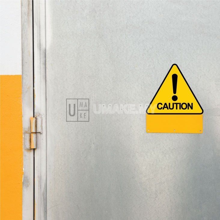 Acrylic Caution & Warning Sign