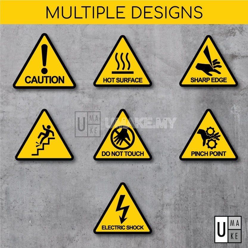 Acrylic Caution & Warning Sign