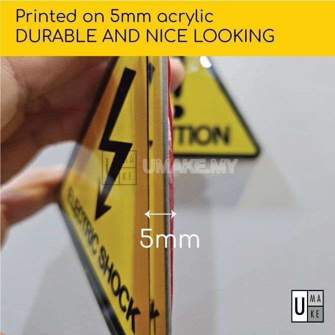 Acrylic Caution & Warning Sign