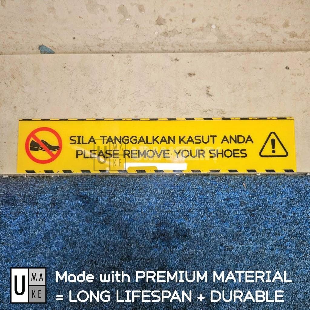 Please Remove Shoes Acrylic Sign