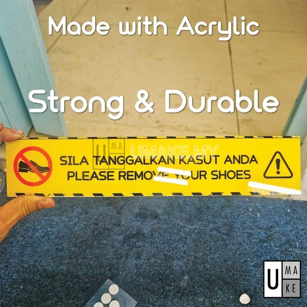 Please Remove Shoes Acrylic Sign