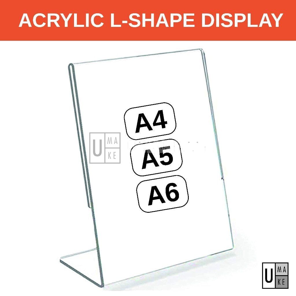 Acrylic L-Shape Display Stand