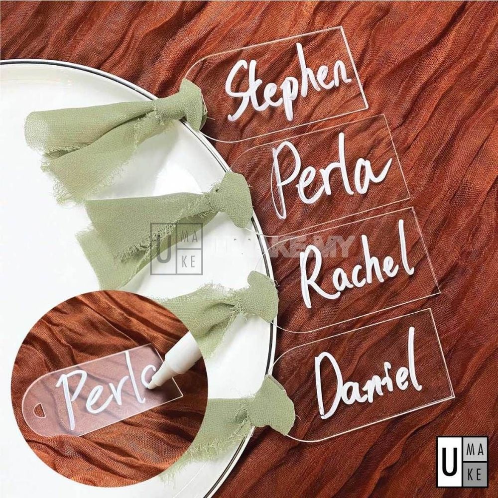 Acrylic Wedding Place Cards (10pcs)